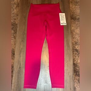 NWT Lululemon Wunder Train HR Leggings 25” Sz 8 *magenta pink*